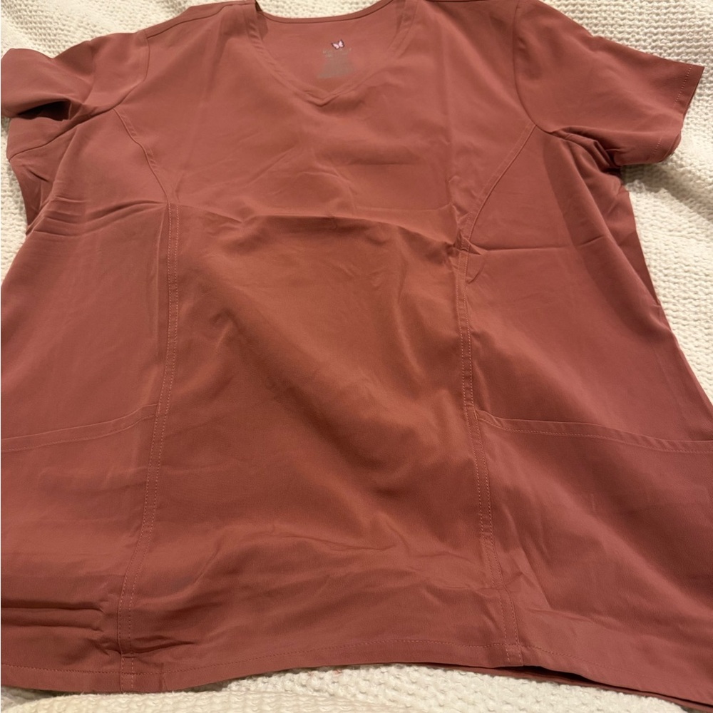 Mauve V-Neck Scrub Set